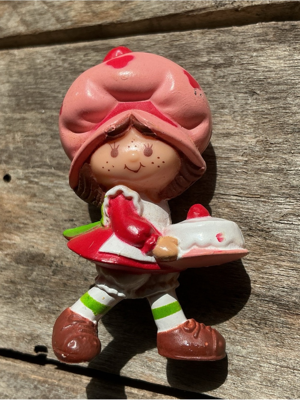 1983 Strawberry Shortcake Style Toy Figurines w cat/cake Set of 2 vintage toys - Picture 3 of 7